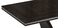 Load image into Gallery viewer, 98" Solid Wood Self-Storing Leaf Pedestal Base Dining Table - Dark Brown