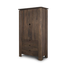 Load image into Gallery viewer, 40" Solid Wood Curio Cabinet With Two Doors And Three Drawers - Dark Brown