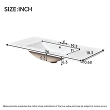 Load image into Gallery viewer, Single Bathroom Basin Sink Vanity Top Only & 3 Faucet Holes - White