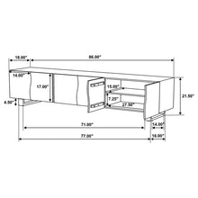 Load image into Gallery viewer, Harper - TV Stand Media Console With Curved Doors - Brown