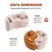 Load image into Gallery viewer, Tai Chi - Curved Dual Depth Loveseat