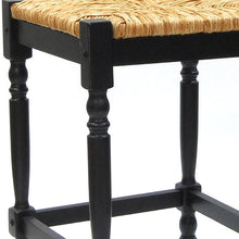 Load image into Gallery viewer, Backless Counter Height Bar Chair With Footrest 24" - Natural and Black