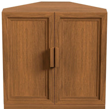 Load image into Gallery viewer, Wood Corner Accent Cabinet - Walnut