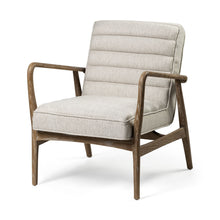 Load image into Gallery viewer, Fabric Lounge Chair - Cream / Brown