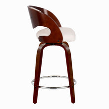 Load image into Gallery viewer, Pino - Mid Century Modern Fixed Height Barstool With Swivel With Round Footrest (Set of 2)