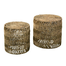 Load image into Gallery viewer, Woven Rattan End Tables (Set of 2) - Natural