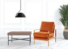 Load image into Gallery viewer, Stylish Orange And Gold Accent Chair