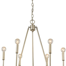Load image into Gallery viewer, Candle Style Six Light Metal Dimmable Chandelier - Gold