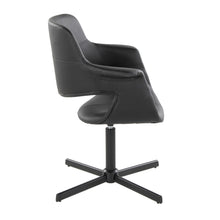 Load image into Gallery viewer, Vintage Flair - Mid-Century Modern Swivel Chair With X - Pedestal - Black