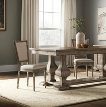 Load image into Gallery viewer, Upholstered Fabric And Solid Wood Dining Side Chairs (Set of 2) - Gray