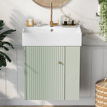 Load image into Gallery viewer, Modern Floating Bathroom Vanity With Ceramic Basin Perfect For Small Bathrooms