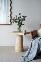 Load image into Gallery viewer, Square Side Table With Pedestal Base