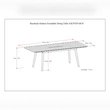 Load image into Gallery viewer, Beachside - Outdoor Extendable Dining Table - Light Teak