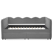 Load image into Gallery viewer, Gingham Daybed With USB Charging Port, Wave-Shaped Design
