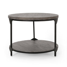 Load image into Gallery viewer, Coffee Table With Wood Patterned Tabletop And Iron Frame - Gray