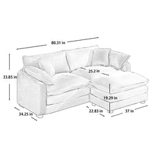 Load image into Gallery viewer, Modern Oversized Modular Cushion Sofa With Ottoman, Low Back, Deep Seating Sofa Set