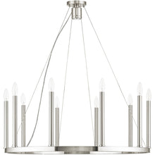 Load image into Gallery viewer, Eleven Light Metal Dimmable Chandelier With Shades - Nickel
