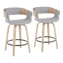 Load image into Gallery viewer, Elisa - Farmhouse Counter Stool (Set of 2) - White Washed / Gray