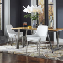 Load image into Gallery viewer, Upholstered In Faux Leather Dining Arm Chair - White