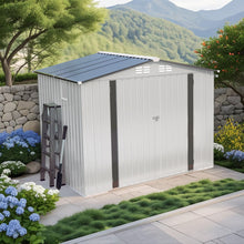 Load image into Gallery viewer, Garden Tool Shed Metal Storage Shed With Peaked Roof Waterproof Lockable Door