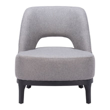 Load image into Gallery viewer, 26" Fabric Lounge Chair - Gray And Black