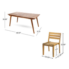 Load image into Gallery viewer, Outdoor 7 Pieces Outdoor Dining Set - Teak