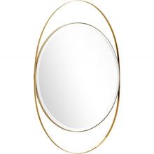 Load image into Gallery viewer, 39" Oval Metal Framed Accent Mirror - Gold