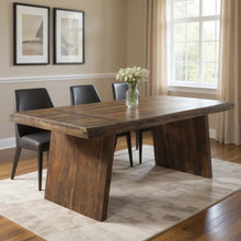 Load image into Gallery viewer, 75" Solid Wood Live Edge Dining Table - Dark Brown