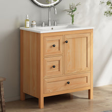 Load image into Gallery viewer, Modern Bathroom Vanity With Sink, Soft Close Drawers & Door, Storage Rack