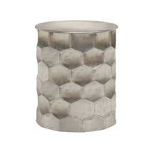 Load image into Gallery viewer, Industrial Metal Round End Table - Silver