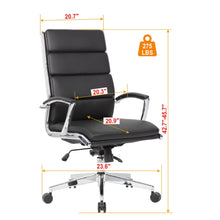 Load image into Gallery viewer, Office Chair, Breathable Mid Back Swivel Computer Chair With Foldable Armrest - Black