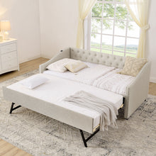 Load image into Gallery viewer, Upholstered Daybed With USB Charging & Pull Out Bed