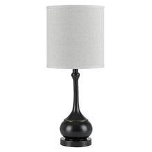 Load image into Gallery viewer, Metal Table Lamp With Beige Drum Shade - Bronze