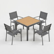 Load image into Gallery viewer, 5 Piece Patio Dining Set, Table And Chairs For Outdoor Use - Gray