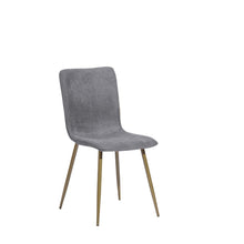 Load image into Gallery viewer, Fabric Dining Side Chairs (Set of 4) - Dark Gray / Gold