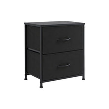 Load image into Gallery viewer, Fabric Metal And Wood Two Drawer Dresser - Black
