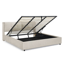Load image into Gallery viewer, Storage Upholstered Hydraulic Platform Bed With Integrated Headboard