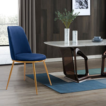 Load image into Gallery viewer, Upholstered Velvet Dining Side Chair - Blue