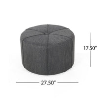 Load image into Gallery viewer, Contemporary Ottoman With Tonal Piping And Button Tuft Design