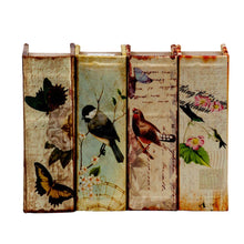 Load image into Gallery viewer, Book Boxes With Birds, Flowers, And Handwriting Design (Set of 4) - Multi