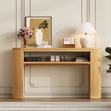 Load image into Gallery viewer, Console Table With Fluted Legs, Open Shelf