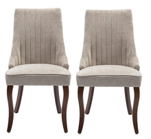 Load image into Gallery viewer, Tufted Solid Wood Dining Side Chairs (Set of 2) - Beige / Brown