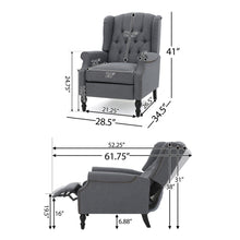 Load image into Gallery viewer, Tufted Arm Chair Recliner