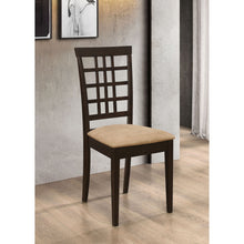 Load image into Gallery viewer, Lattice Back Side Chair (Set of 2) - Brown