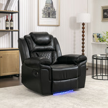 Load image into Gallery viewer, Home Theater Seating Manual Recliner Chair, Led Light Strip For Living Room - Black