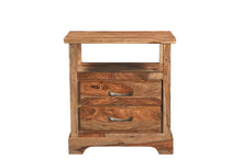 Load image into Gallery viewer, 27" Two Drawer Solid Wood Nightstand - Brown