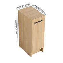 Load image into Gallery viewer, Slim Freestanding Bathroom Storage Cabinet - Light Oak