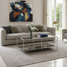 Load image into Gallery viewer, Glass Metal Rectangular Mirrored Coffee Table - Chrome