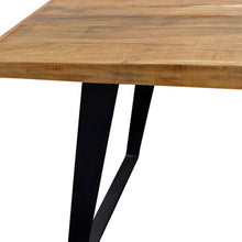 Load image into Gallery viewer, 84" Solid Wood And Iron Sled Base Dining Table - Natural