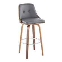 Load image into Gallery viewer, Gianna - Mid Century Modern Fixed Height Barstool With Swivel With Round Footrest (Set of 2)